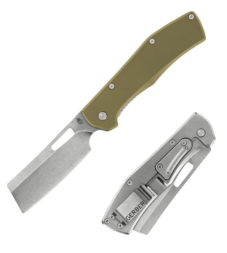 Gerber Flatiron Framelock Folding Knife, Nordic Green Aluminum, G1760