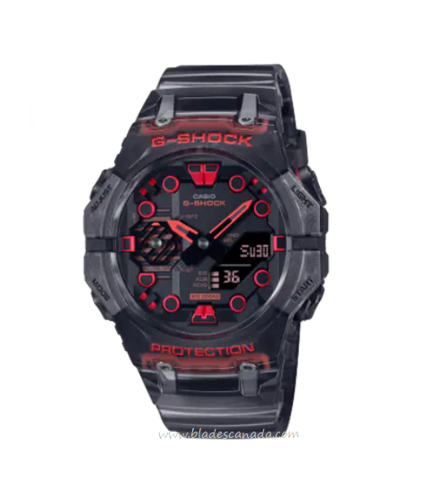 G Shock GA-B001G-1A Analog-Digital Watch, Red/Black