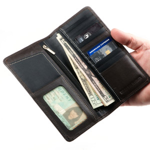 Guard Dog 6417 RFID Full Length Leather Wallet - Black - Click Image to Close