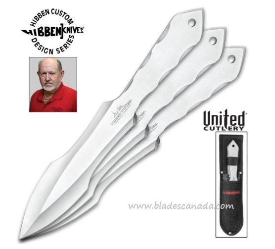 Gil Hibben Gen III Triple Throwing Knife Set, Nylon Sheath, GH5071 - Click Image to Close