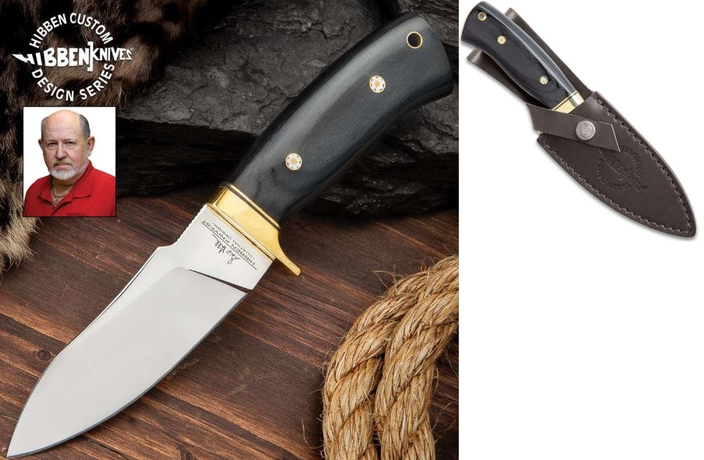 Gil Hibben Chugach Hunter Fixed Blade Knife, Leather Sheath, GH5084