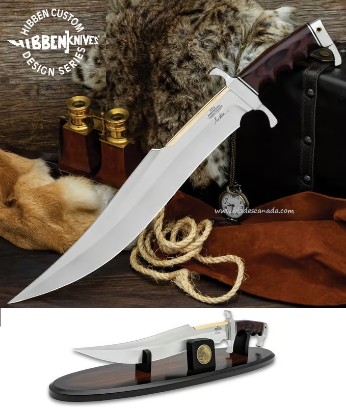 Gil Hibben 65th Anniversary Spartan Bowie Knife w/Display Stand, GH5123