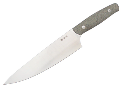 GiantMouse Chef Kitchen Knife, Nitro B Steel, Micarta Green, GM-KITCHEN-CHEF