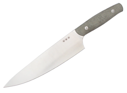 GiantMouse Chef Kitchen Knife, Nitro B Steel, Micarta Green