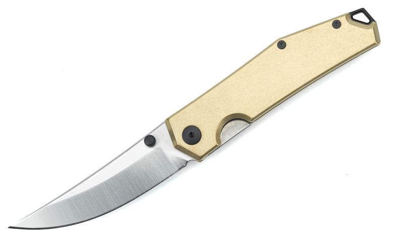 GiantMouse ACE Clyde Folding Knife, Elmax, Brass, GMCLYBrass