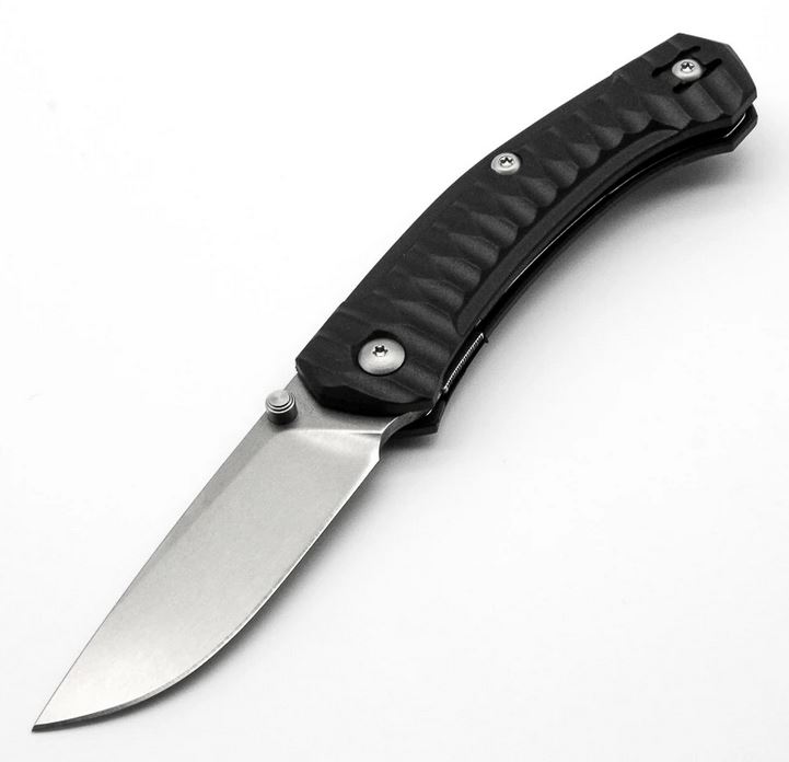 GiantMouse ACE Iona Folding Knife, M390 Tumbled, FRN Black, GMIONABLKTF