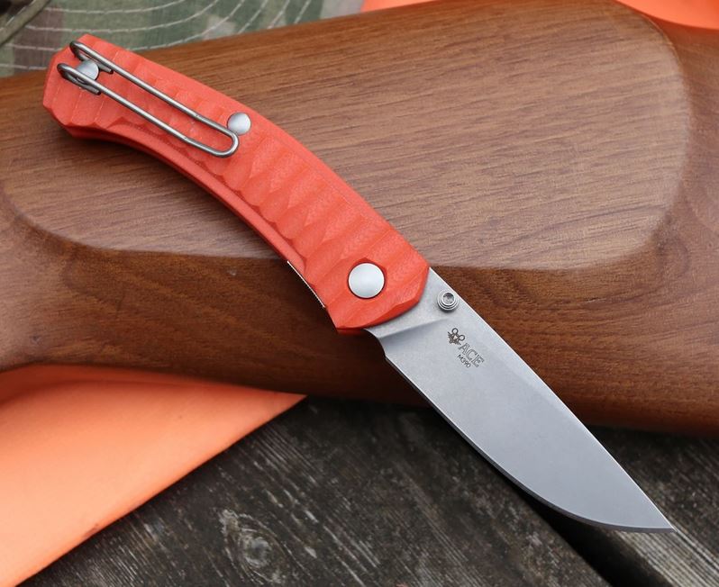 GiantMouse ACE Iona Folding Knife, M390, G10 Orange, GMIONAG10OR