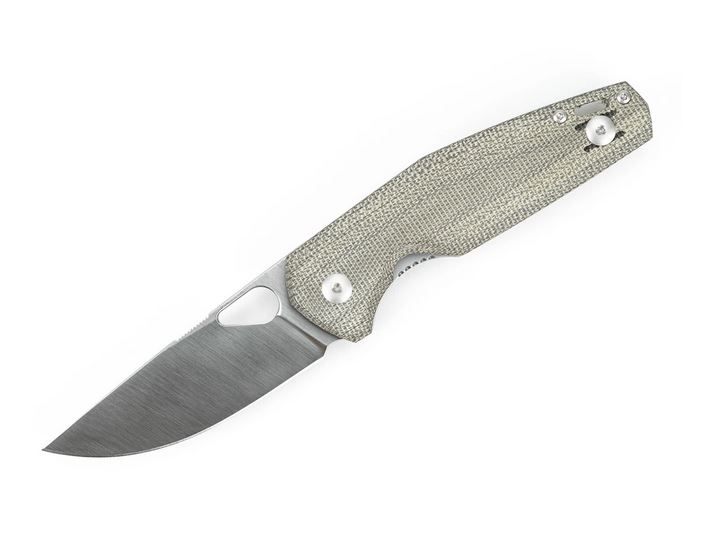 GiantMouse ACE Nimbus V2 Folding Knife, Elmax Steel, Natural Canvas Micarta, NIMBUS-V2-NAT