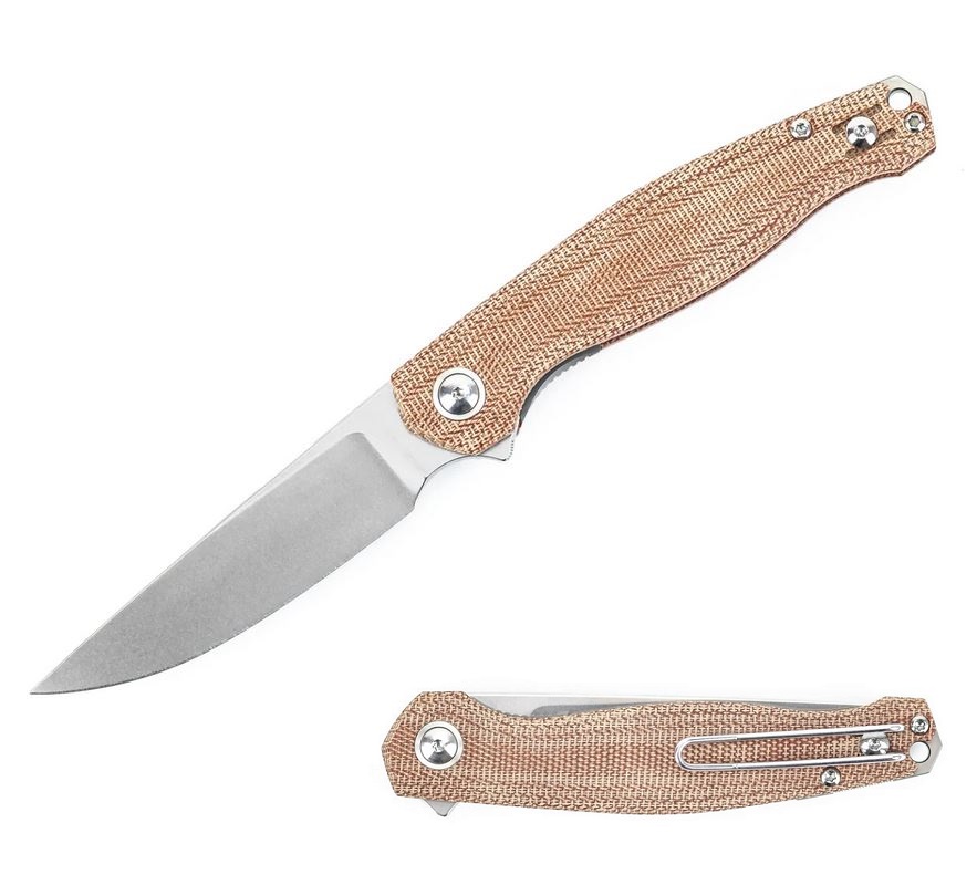 GiantMouse ACE Sonoma V2, Elmax, Canvas Micarta Natural, SONOMA-V2-NAT-MICARTA