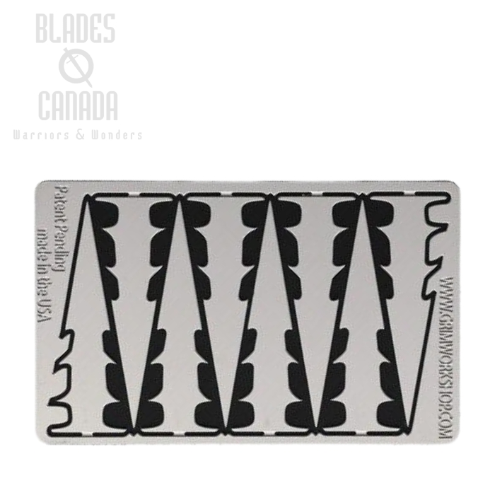 Grim Workshop Arrowhead Survival Card, Stainless Steel, GWARROCRD