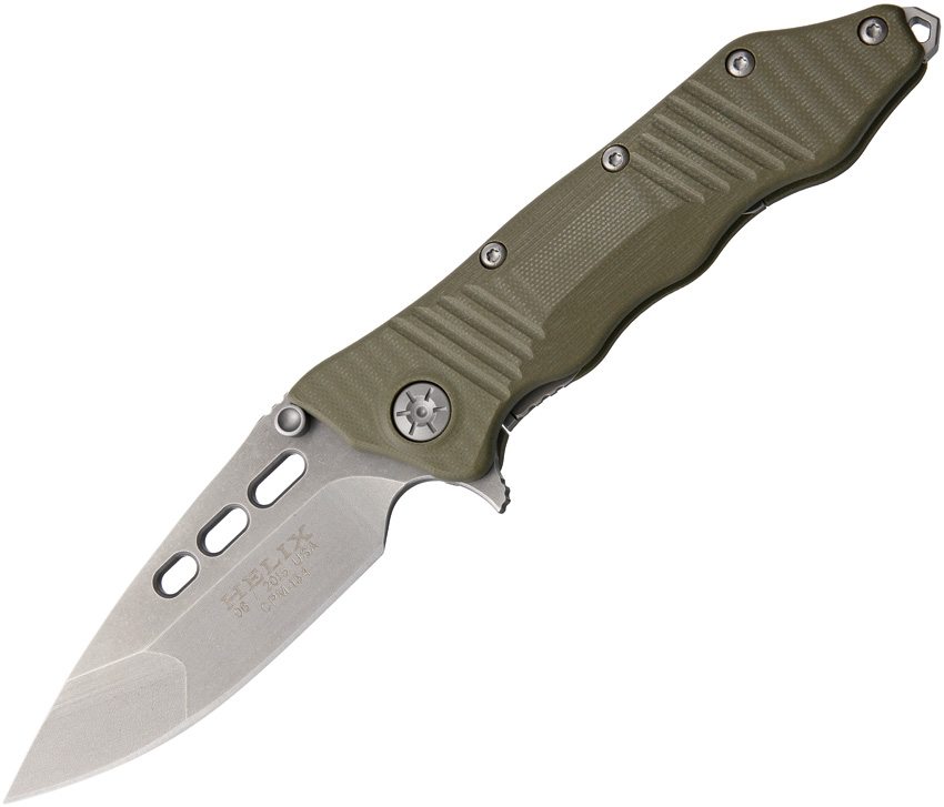 Guardian Tactical Helix 38511 Stonewash, 154CM, OD Green G10