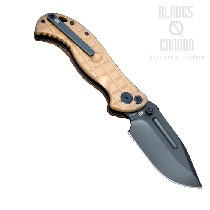 Halfbreed Large Bush Gen 2 Folding Knife, CPM 3V Black, G10 Dark Earth, LBF-01 DE G2
