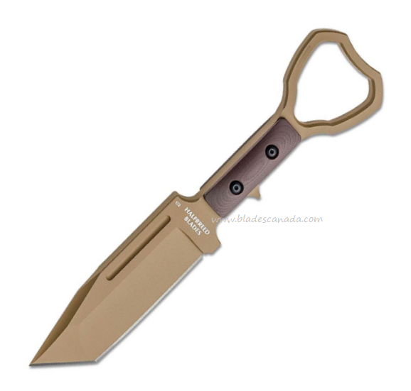 Halfbreed Compact Clearance Fixed Blade Knife, K110, G10 Dark Earth, CCK-02DE