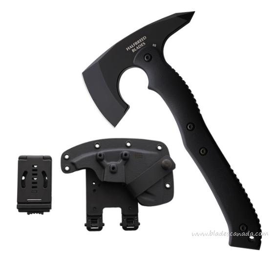 Halfbreed Compact Rescue Axe, K110 Black, G10 Black, CRA-02BLK