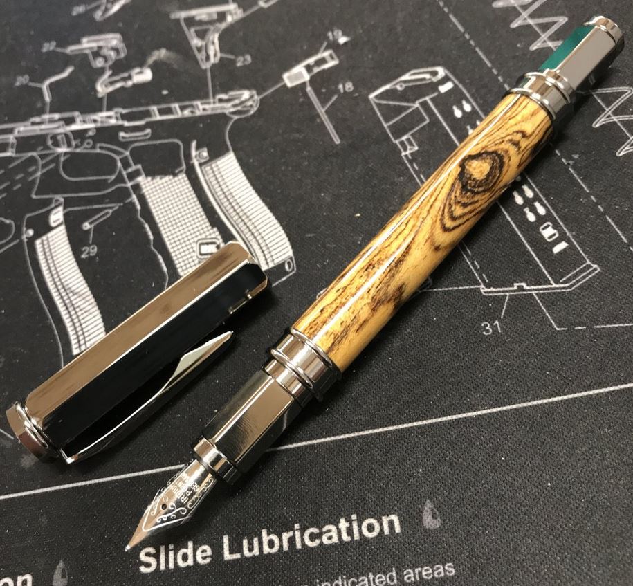 High Caliber Bocote Wood Fountain Pen