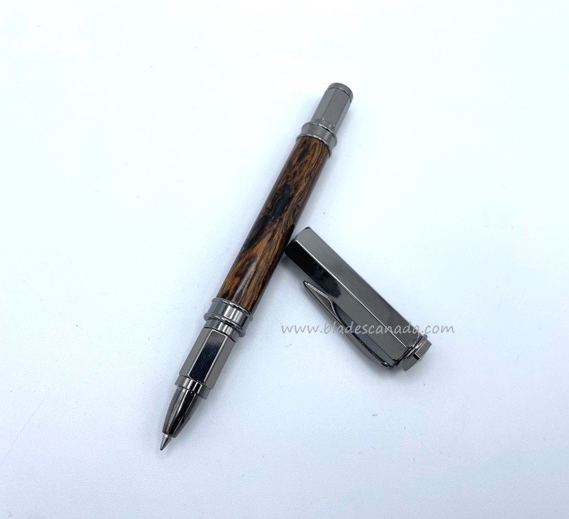 High Caliber Bocote Wood Rollerball Pen