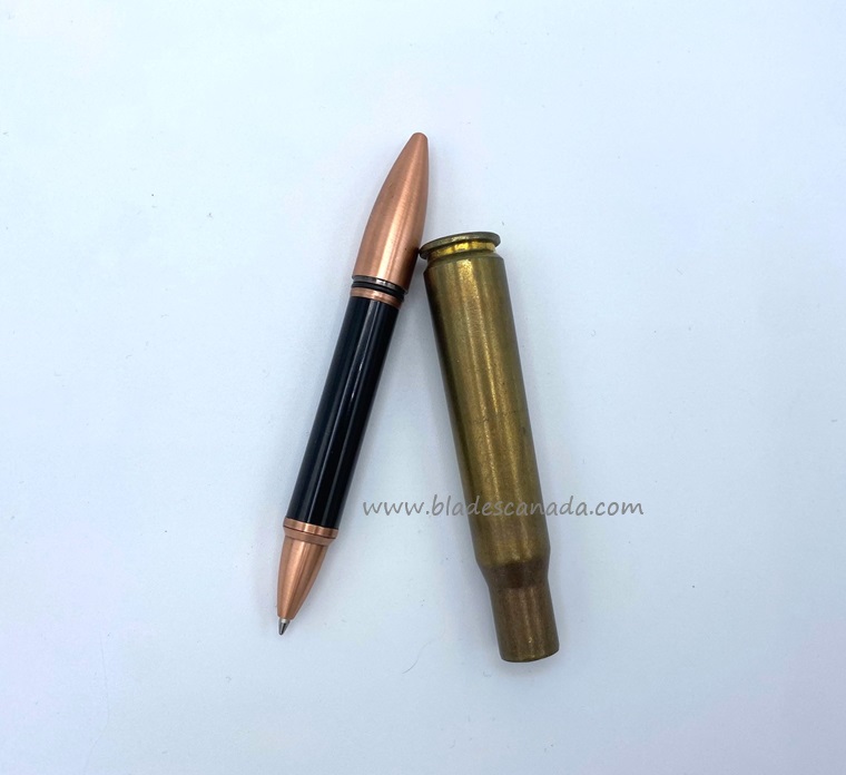 High Caliber 50 Cal Brass and Black Pen