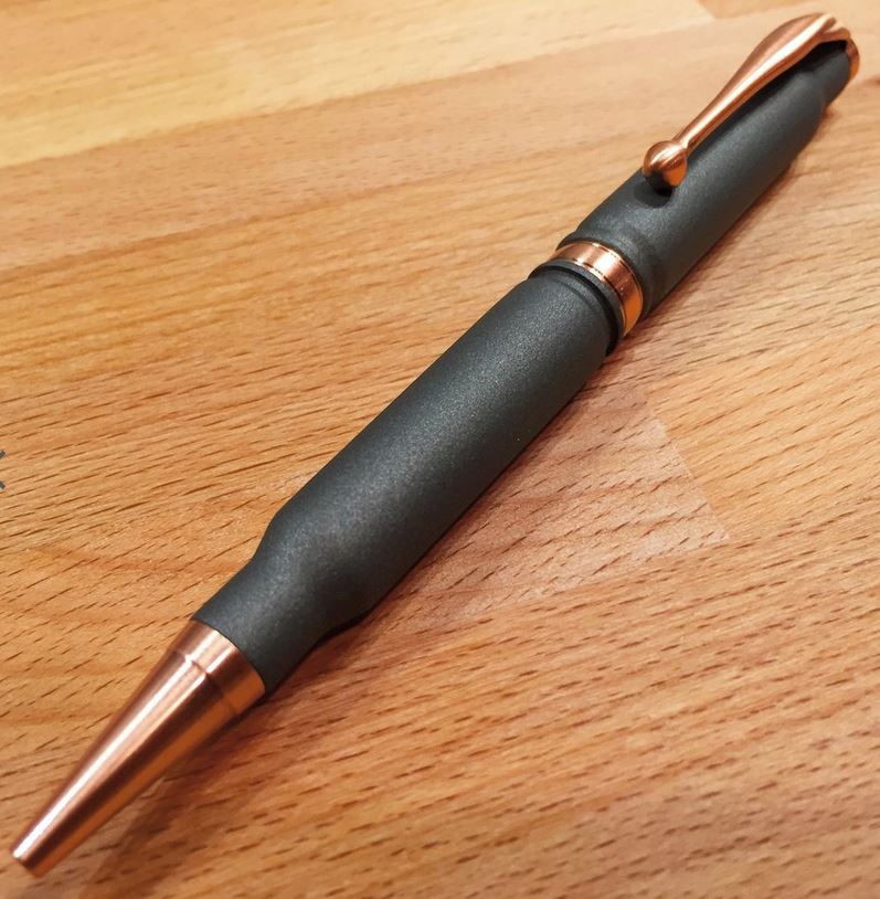 High Caliber 308 Tungsten Cerakoted Pen - Bright Copper