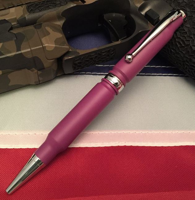 High Caliber 308 Wild Purple Cerakoted Pen - Chrome