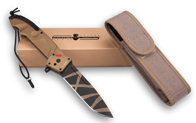 Extrema Ratio HF2D DW Folding Knife, Bohler N690 Drop Point, Aluminum Desert Warfare - Click Image to Close