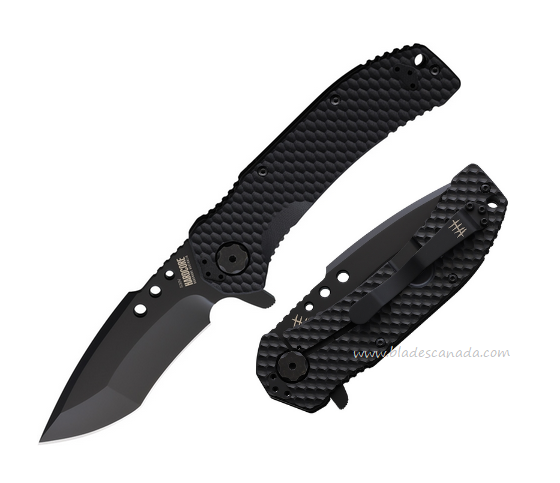 Hardcore Hardware MILSPEC Flipper Framelock Knife, CPM S30V, Steel, MILF-01BLK