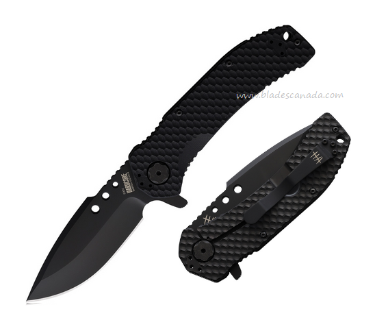 Hardcore Hardware MILSPEC Flipper Framelock Knife, CPM S30V, G10 Black, MILF-02BLK