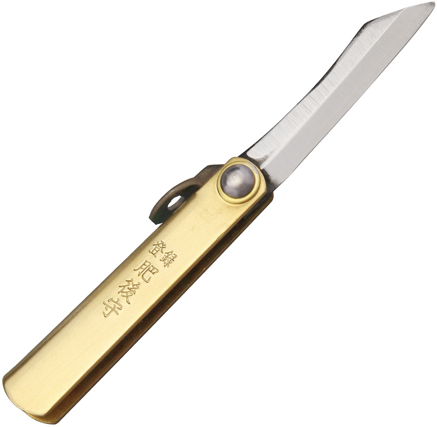 Nagao Higonokami 01 Slipjoint Folding Knife, SK Steel, Brass - Click Image to Close