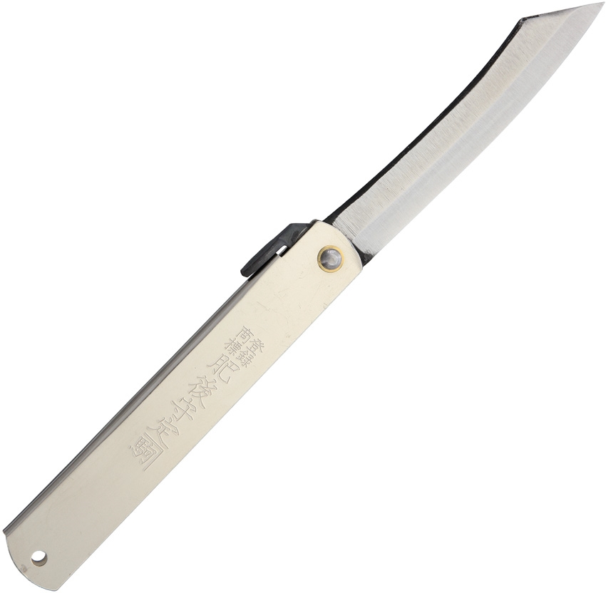 Nagao Higonokami 05SL Slipjoint Folding Knife, SK Steel, Stainless Silver