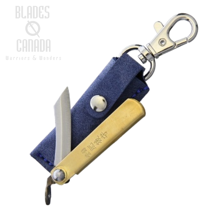 Nagao Higonokami 01BS Slipjoint Folding Knife, SK Steel, Brass Handle