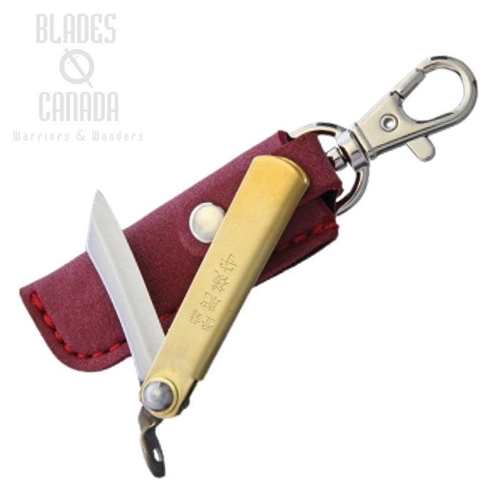 Nagao Higonokami 01RS Slipjoint Folding Knife, SK Steel, Brass Handle