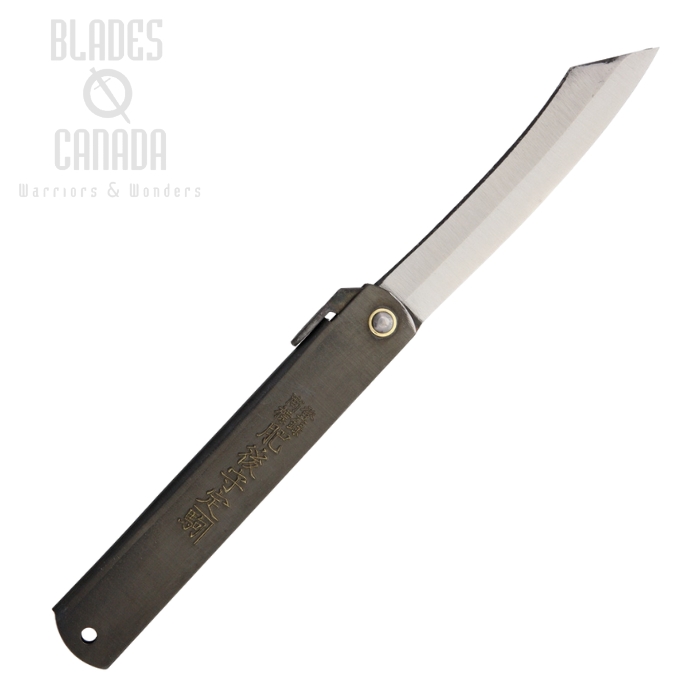 Nagao Higonokami 05BL Slipjoint Folding Knife, SK Steel, Stainless Black