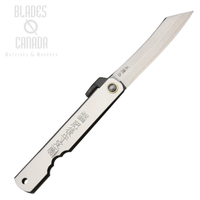 Nagao Higonokami 06SL Slipjoint Folding Knife, Triple Layered SK, Stainless Handle