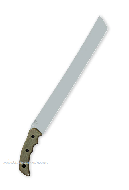 Hoback The Path Fixed Blade Machete, 14C28N SW, Micarta Green