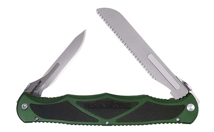 Havalon Hydra Multi Blade Folding Knife, Green Handle, HYDHGBS