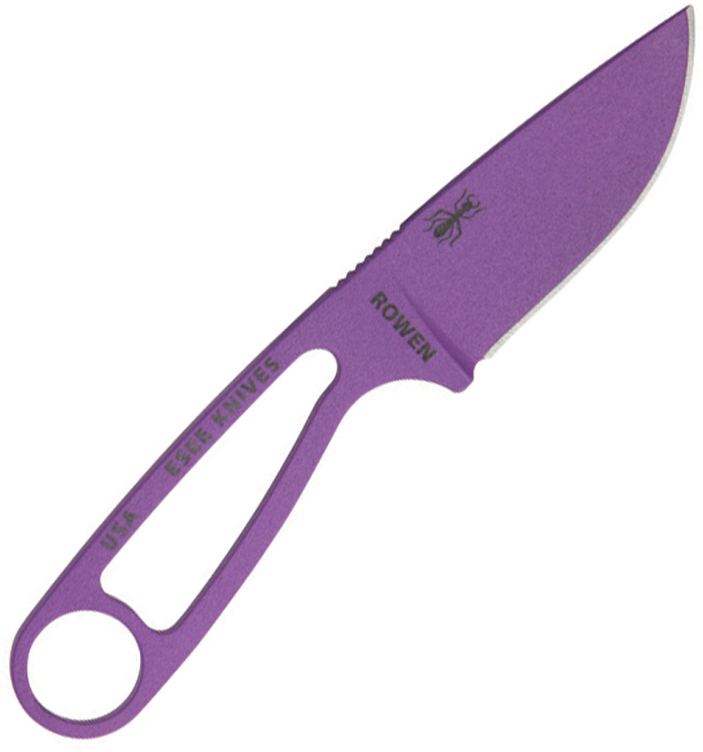 ESEE Izula Fixed Blade Knife, 1095 Carbon Purple, Molded Sheath, IZULA-PURP-BLK