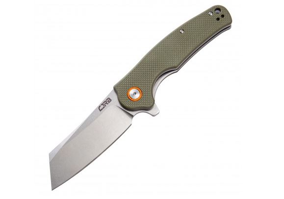 CJRB Knives Crag Flipper Folding Knife, D2, Green G10, J1904GNF