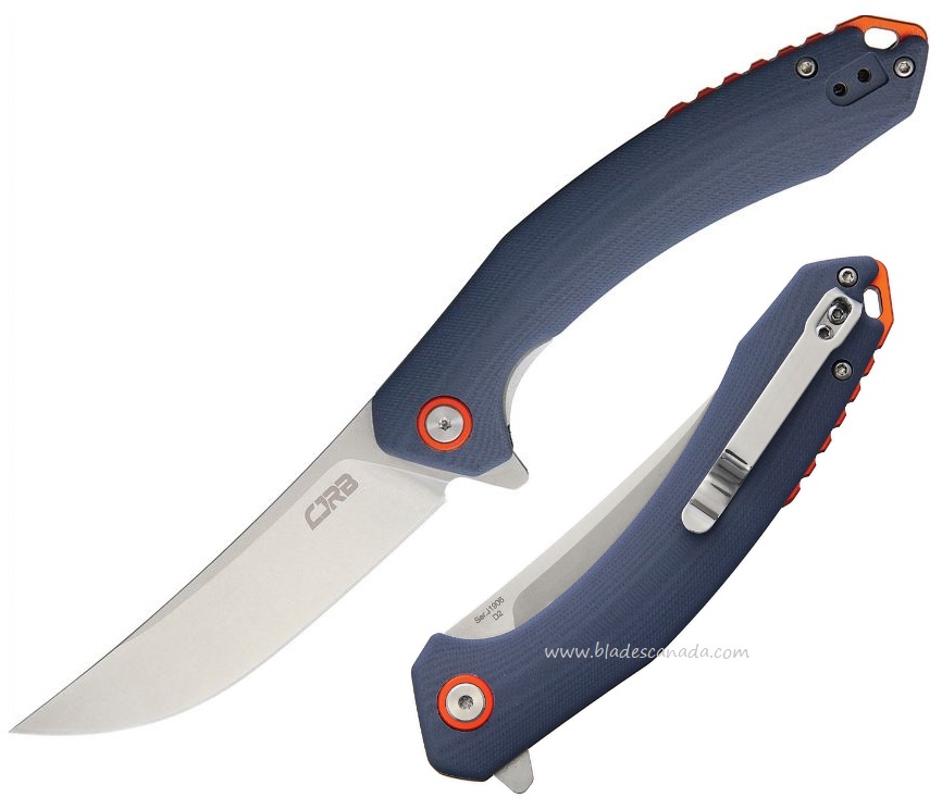 CJRB Gobi Flipper Folding Knife, AR-RPM9, G10 Blue/Grey, J1906GYC