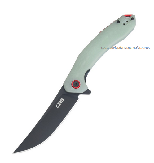 CJRB Gobi Flipper Folding Knife, AR-RPM9 Black, G10 Natural Green, J1906-BNTG