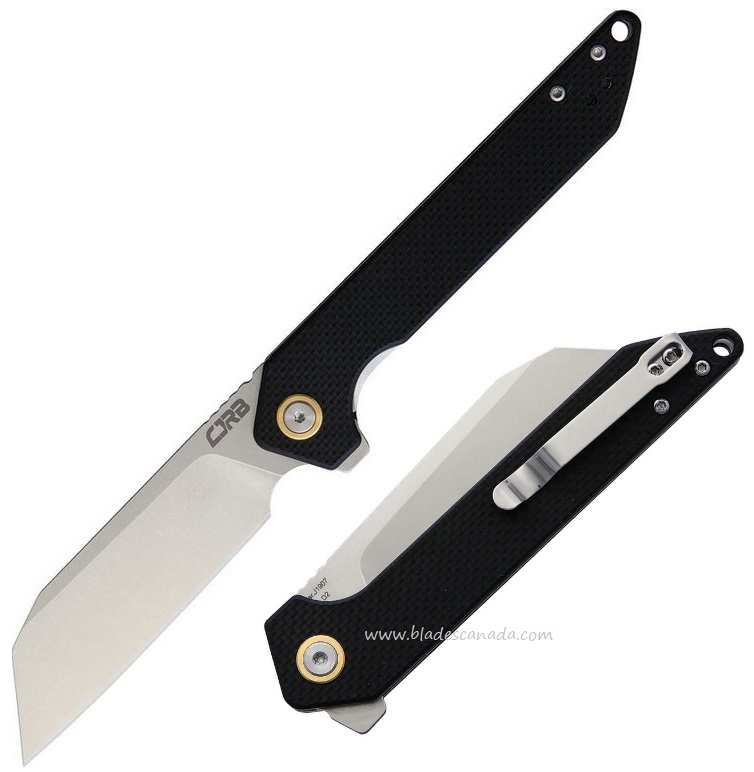 CJRB Rampart Flipper Folding Knife, D2, G10 Black, J1907BKF - Click Image to Close