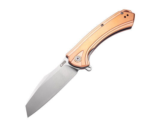 CJRB Barranca Flipper Folding Knife, D2, Copper Handle, J1909COP