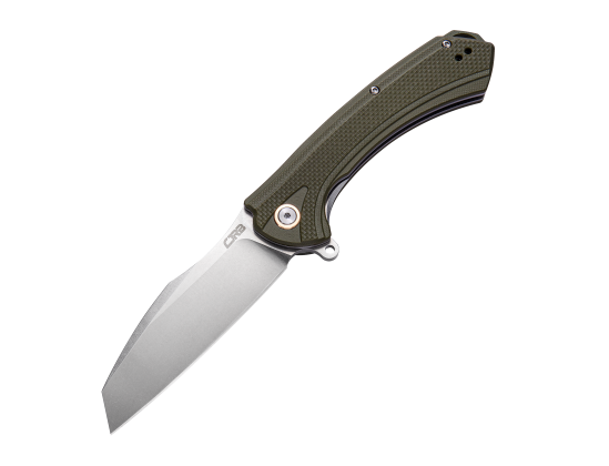 CJRB Barranca Flipper Folding Knife, D2, G10 Green, J1909GNF - Click Image to Close