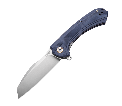 CJRB Barranca Flipper Folding Knife, D2, G10 Blue/Grey, J1909GYF