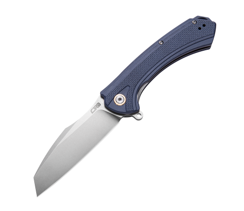 CJRB Barranca Flipper Folding Knife, D2, G10 Blue/Grey, J1909GYF - Click Image to Close