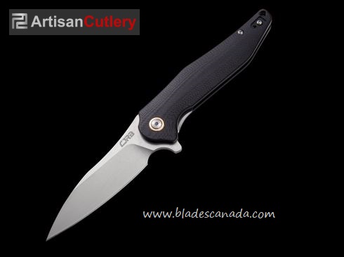 CJRB Agave Flipper Folding Knife, D2, Aluminum/G10 Black, J1911-BKC