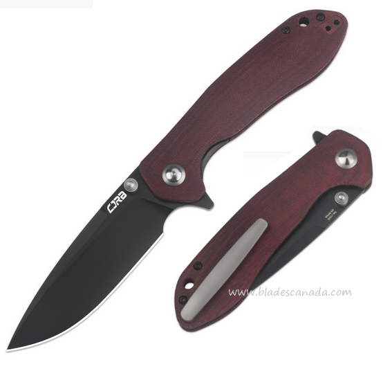 CJRB Scoria Flipper Folding Knife, AR-RPM9 Black, Micarta DRC, J1920BDRC
