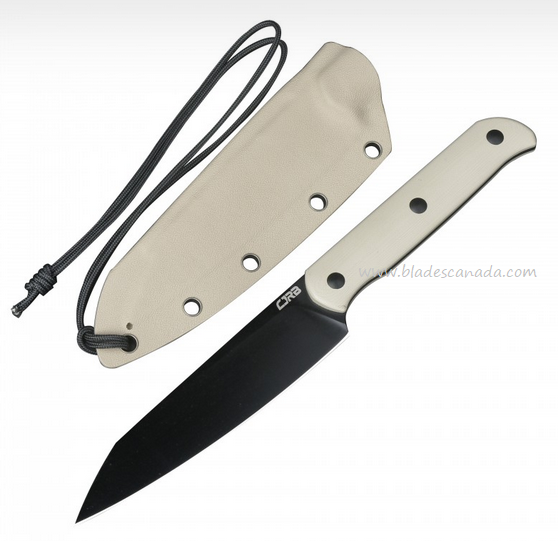 CJRB Silax Fixed Blade Knife, AR-RPM9 Black, G10 Desert, Hard Sheath, J1921B-BDE