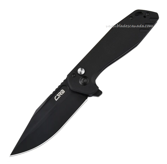 CJRB Riff Flipper Button Lock Folding Knife, AR-RPM9 Black, G10 Black, J1928-BBK