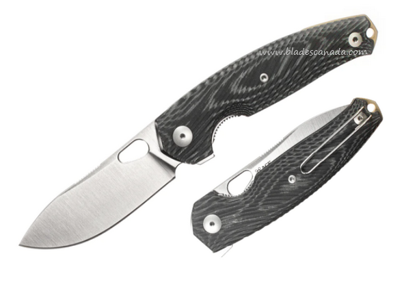 GiantMouse ACE JAGT Flipper Folding Knife, CPM MagnaCut Satin, Micarta Black