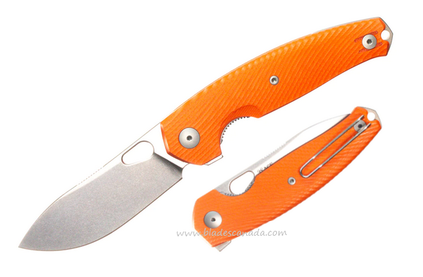GiantMouse ACE JAGT Flipper Folding Knife, CPM Magnacut SW, G10 Orange, JAGT-ORG-G10