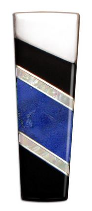 Santa Fe Stoneworks Money Clip, Jet/Lapis